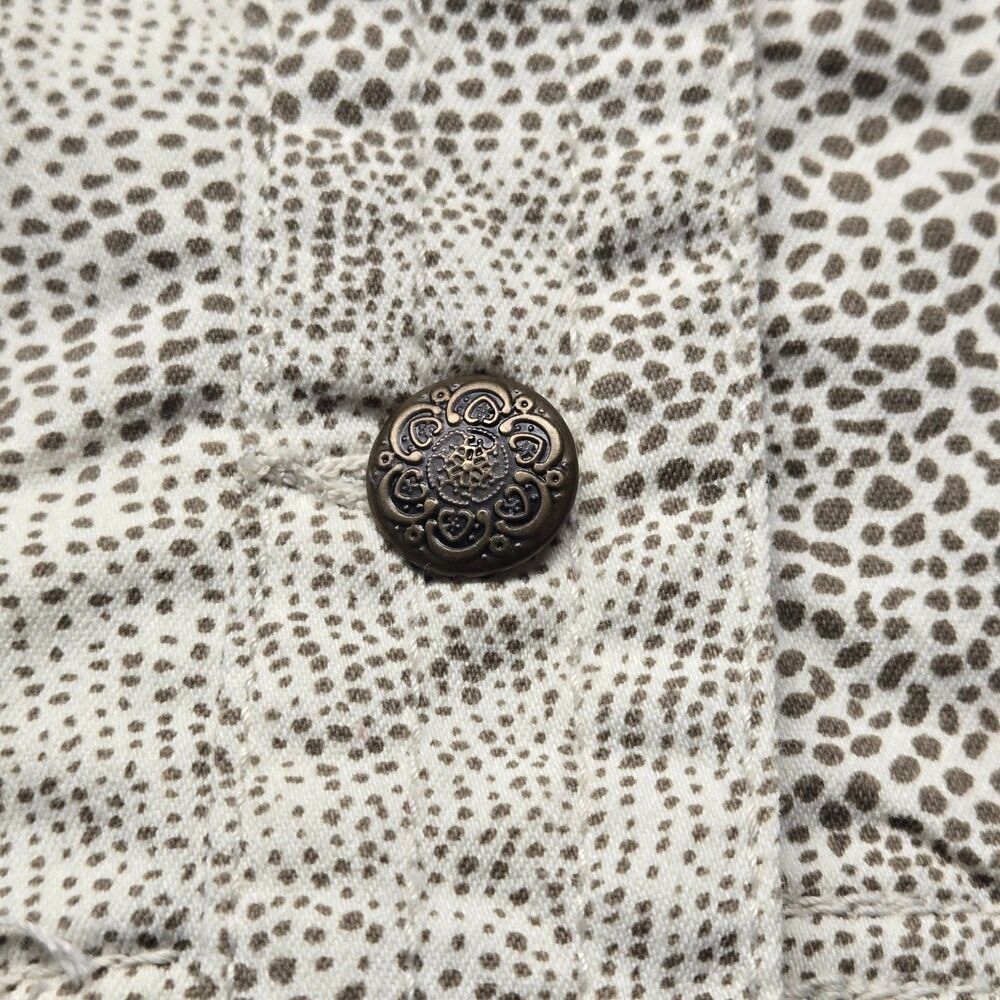 AMI Utility Jacket Womens S Leopard Animal Print Stretch Shacket NWOT - Picture 8 of 16
